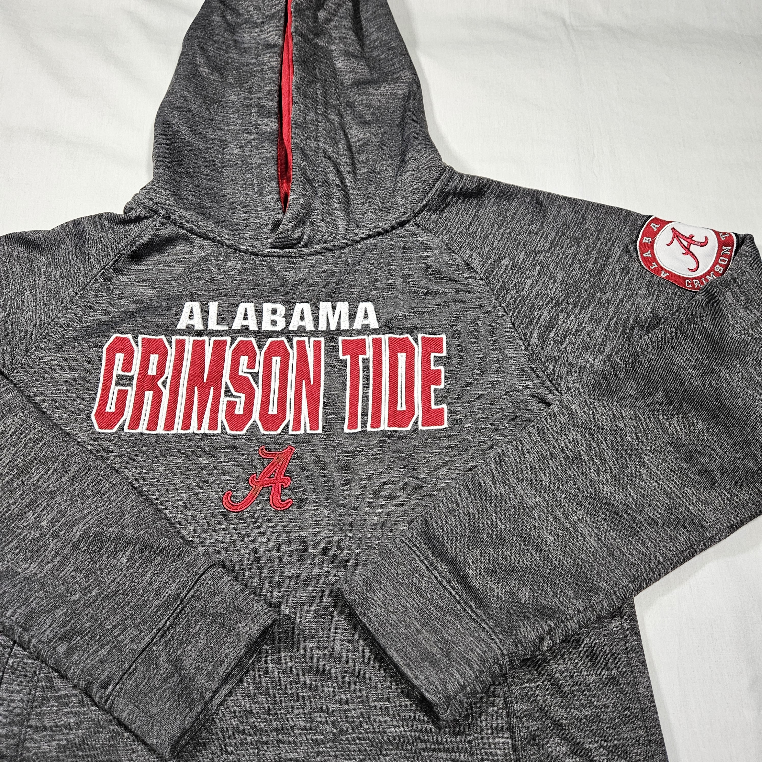 Alabama Crimson Tide Youth Mediun Hoodie Sweatshirt Gray Ncaa Football